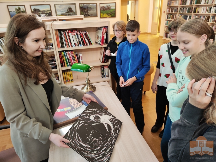 Экскурсия по главной библиотеке Карелии для шестиклассников петрозаводской школы №10